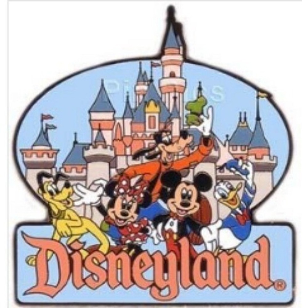 Vintage Disney Sleeping Beauty Castle Mickey Minnie Pluto Donald Fab 5 Pin 22727